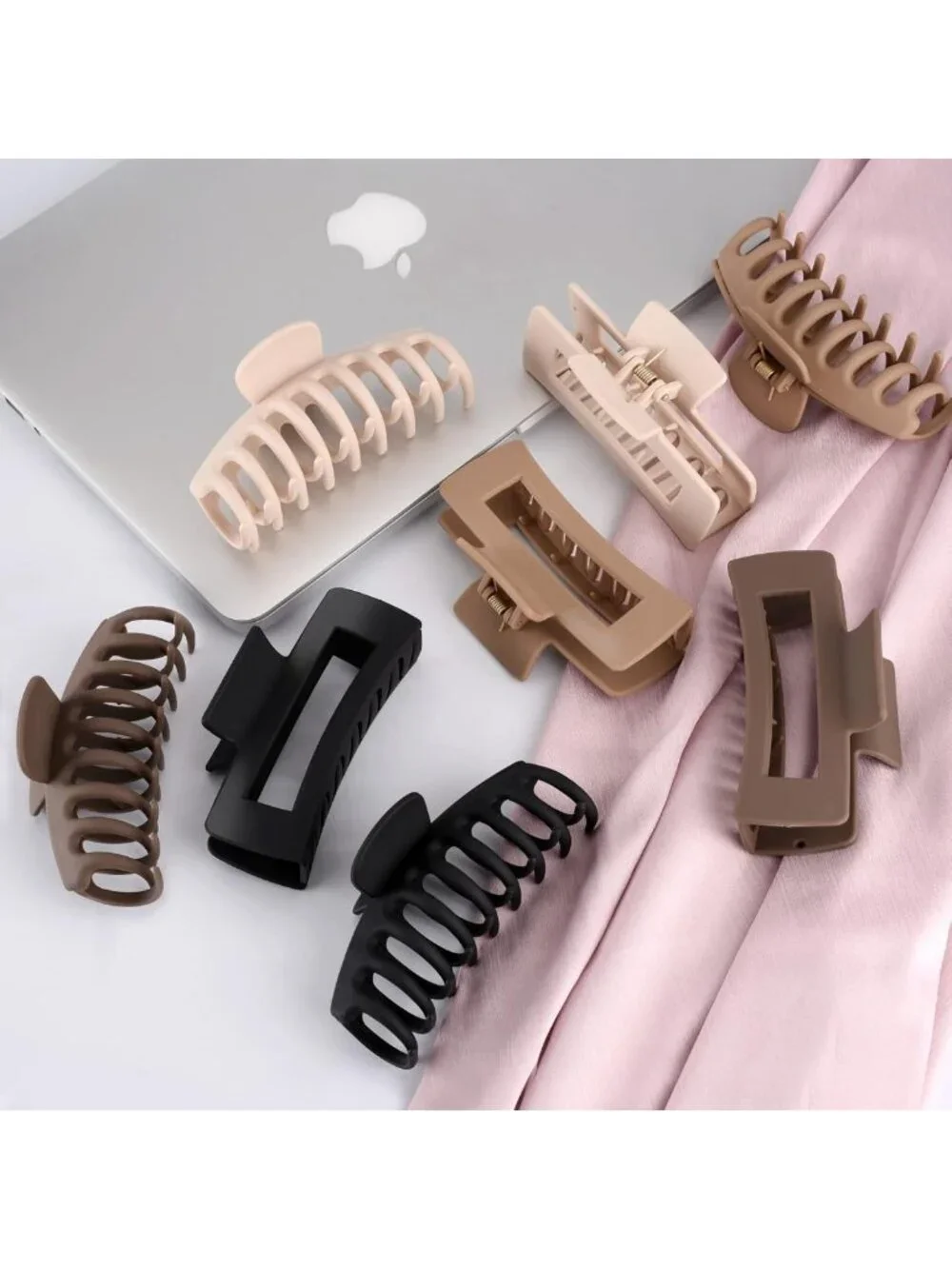 Large Hair Claw Clips for Women - Strong Hold Matte Banana Clips for All Hair